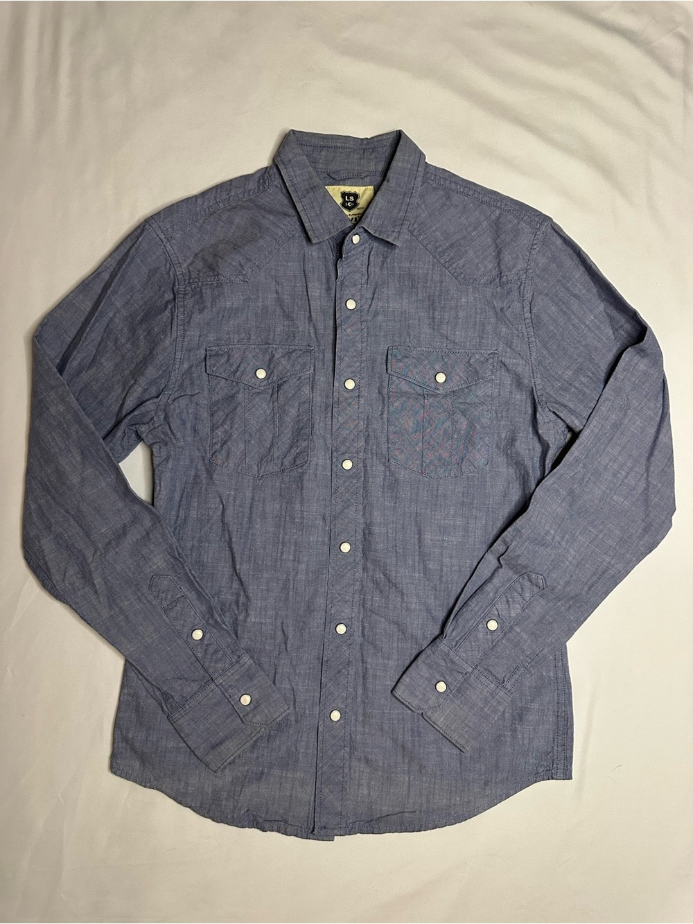 Levi's blue button-up shirt